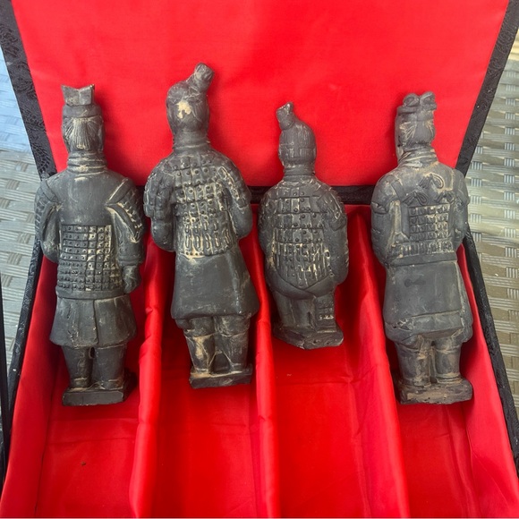 National Geographic Terra Cotta Warriors Set Of 4 Original Box Chinese Warriors - Picture 5 of 15